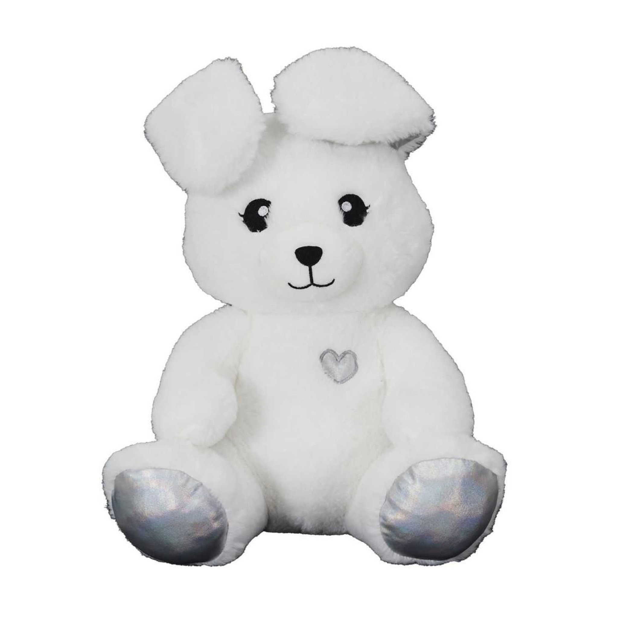 Voir la diapositive 2 : The concept Factory Peluche animée lapin  kawaii  30cm blanc