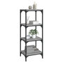 Voir la diapositive 4 : VIDAXL Bibliotheque Sonoma gris 40x33x100 cm Bois d'ingenierie acier