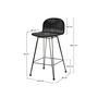 Voir la diapositive 4 : Rendez vous déco Lot de 2 chaises de bar mi-hauteur 63 cm en résine tressée marron - Jigani