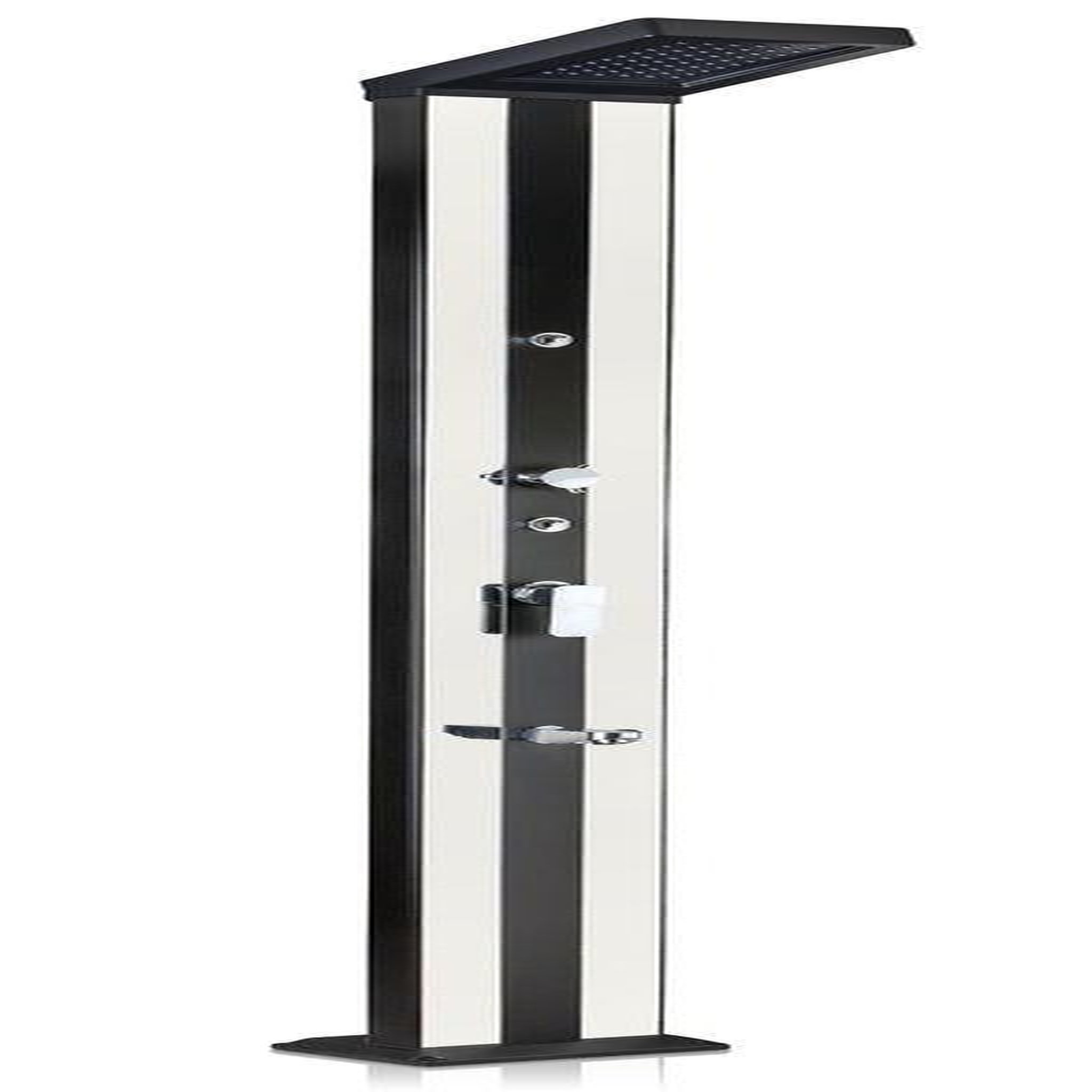 GRE Douche solaire carrée d'extérieur en aluminium Premium avec sprayers - 20x11x215 cm - 38 l