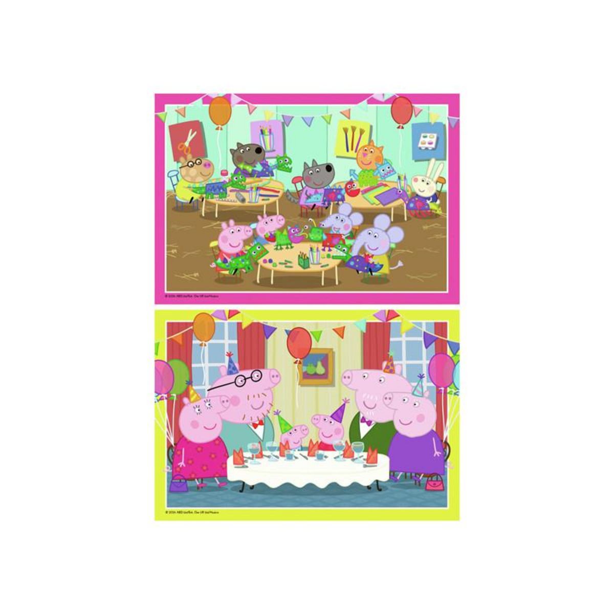 RAVENSBURGER Puzzles 2 x 12 pièces Ravensburger L'heure de la fête avec Peppa