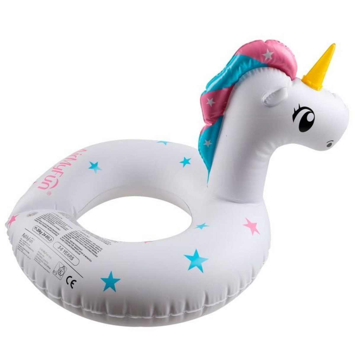 AIRMYFUN Bouée Gonflable Enfant dès 3ans et + pour Piscine & Plage, Flotteur ø49cm - Licorne Magique ø49 Cm