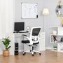 VINSETTO Vinsetto Chaise de bureau ergonomique hauteur réglable pivotante 360° accoudoirs relevables tissu maille bicolore noir blanc