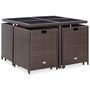 Voir la diapositive 3 : VIDAXL Ensemble a manger d'exterieur avec coussins 9pcs Resine tressee