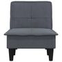 Voir la diapositive 4 : VIDAXL Chaise longue gris fonce velours