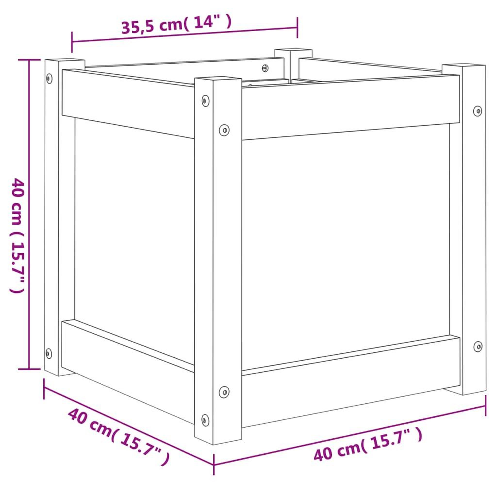 Voir la diapositive 6 : VIDAXL Jardinieres 2 pcs cire marron bois de pin massif