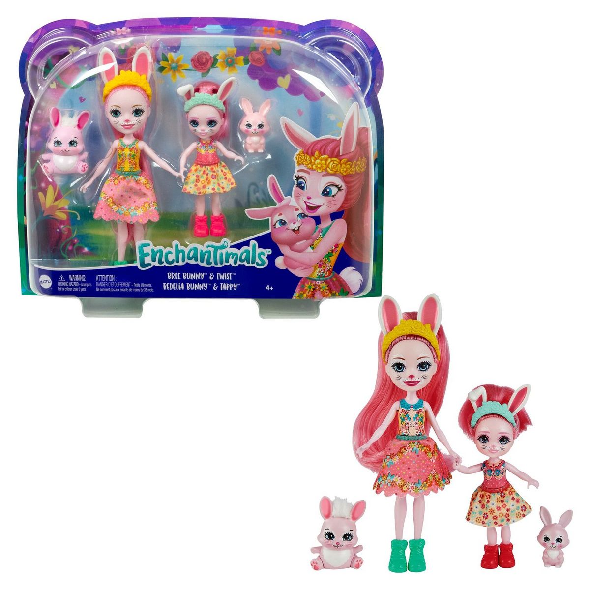 Enchantimals Mini-poupée Enchantimals - Bree Lapin et petite soeur