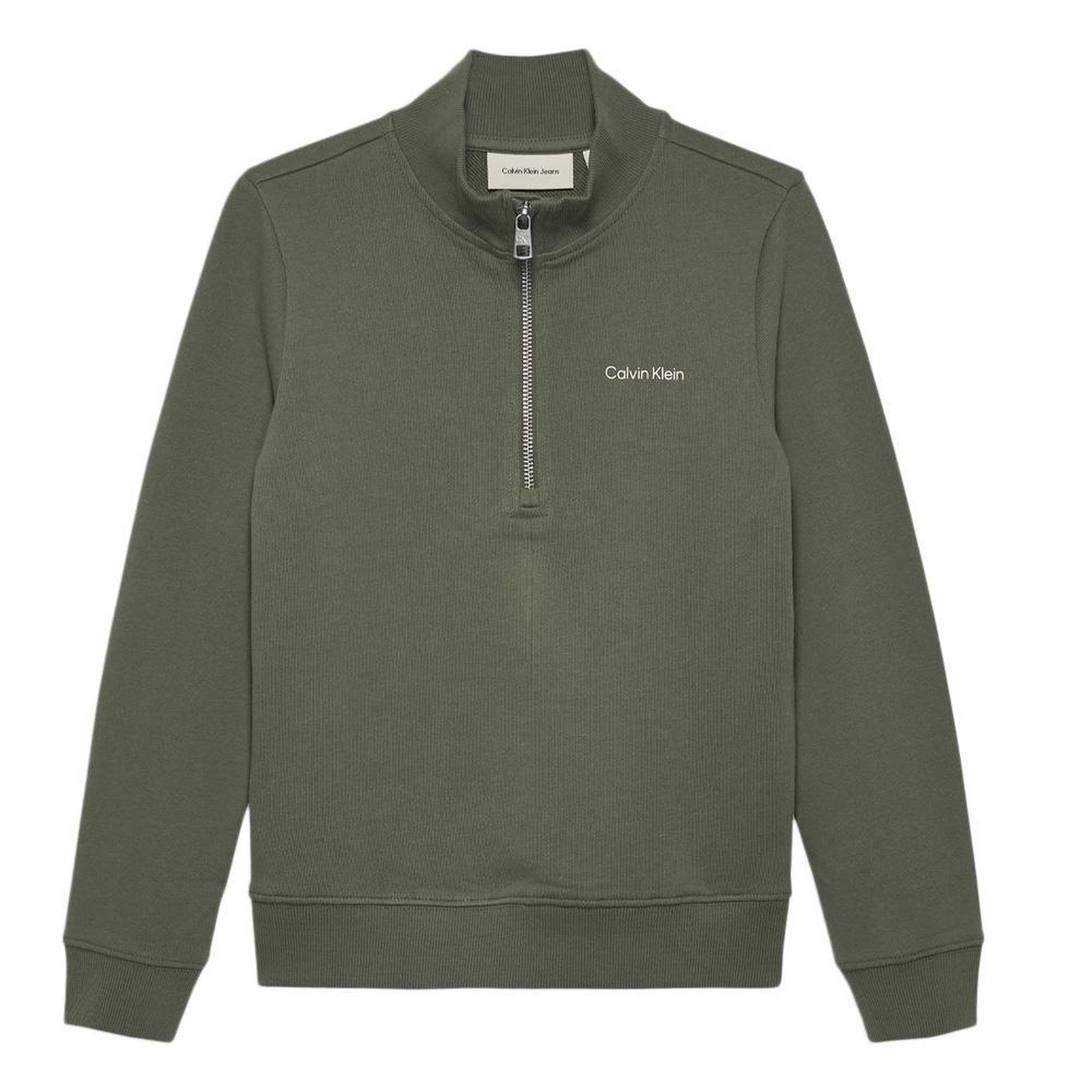 CALVIN KLEIN JEANS Pull 1/4 de Zip Vert Garçon Calvin Klein Jeans Chest. Coloris disponibles : Vert