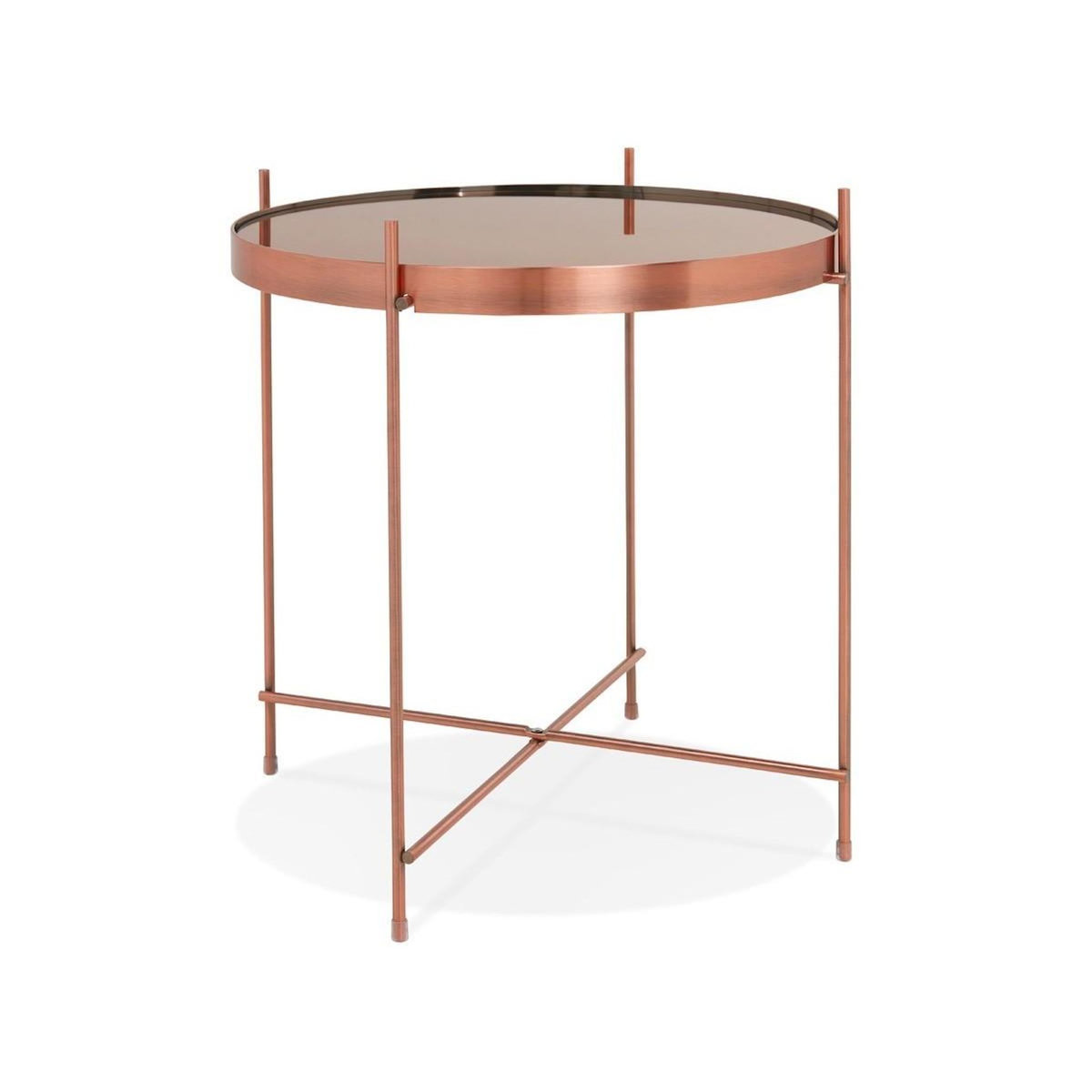 Paris Prix Table d'Appoint Ronde Pliable  Minois  45cm Cuivre