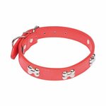 Paris Prix Collier Fantaisie pour Chien  Os  45cm Rouge