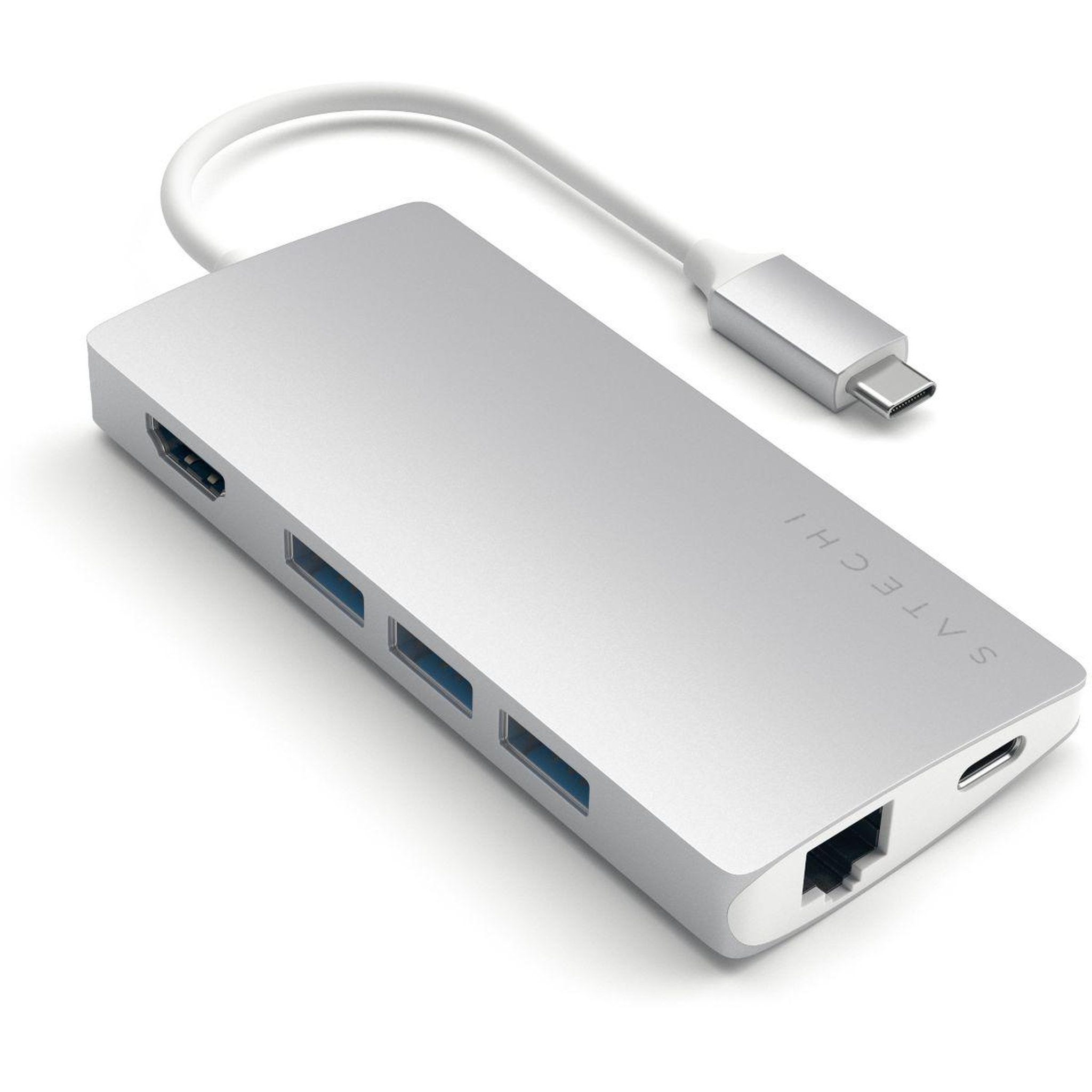 SATECHI Adaptateur HDMI USB-C Multi-Port 4K Ethernet siver