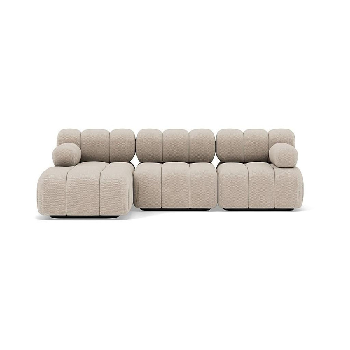 LISA DESIGN Ruby - canapé modulable d'angle gauche 4 places en velours texturé