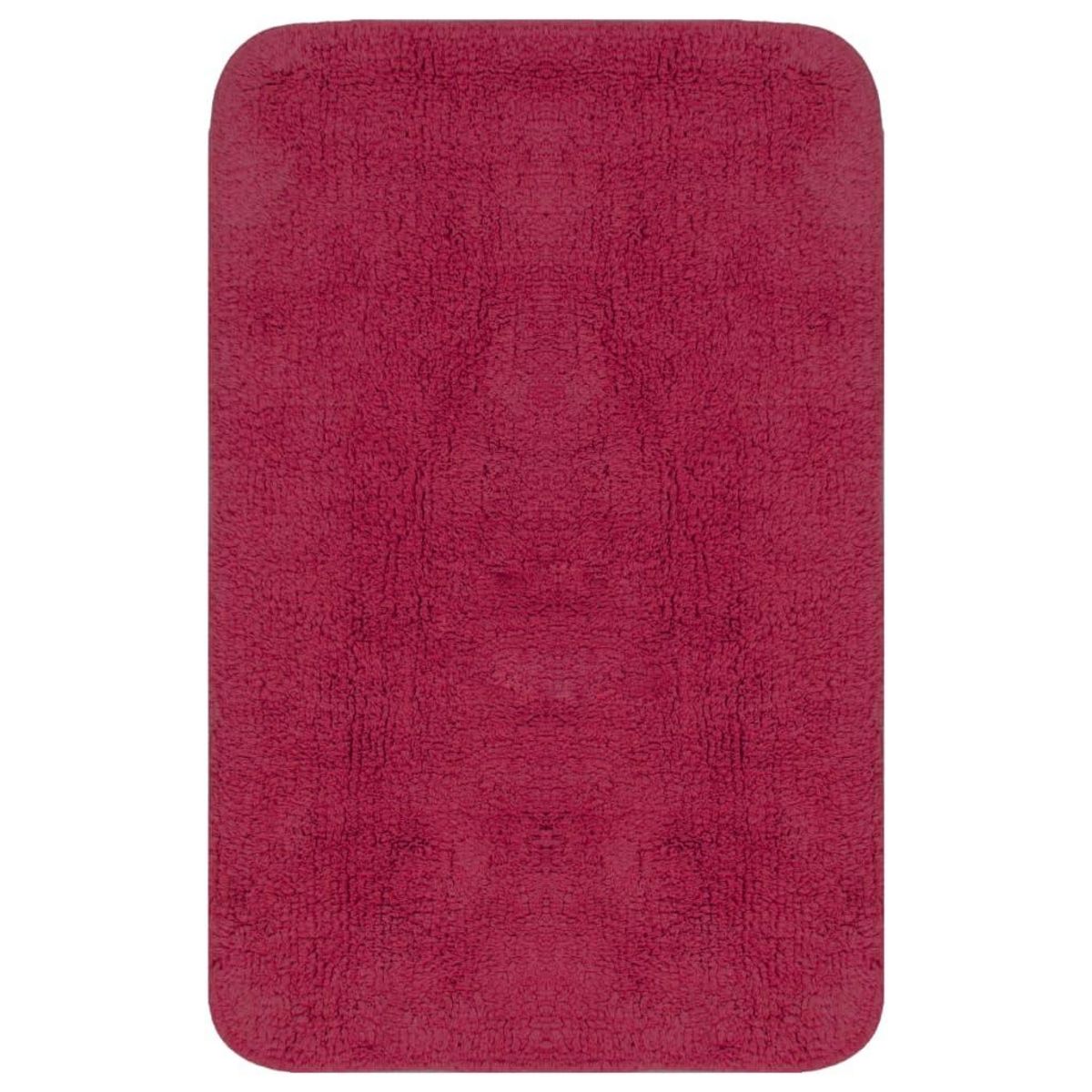 VIDAXL Tapis de salle de bain 2 pcs Tissu Fuchsia