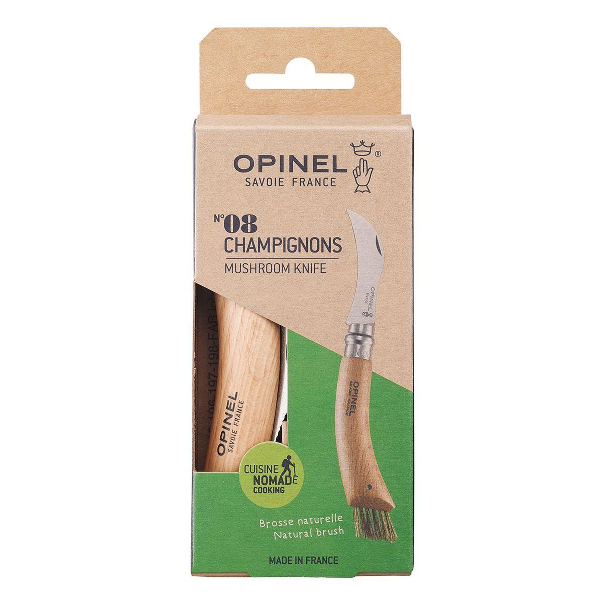 Voir la diapositive 2 : Opinel Couteau d'office Cuisine Nomade champignon