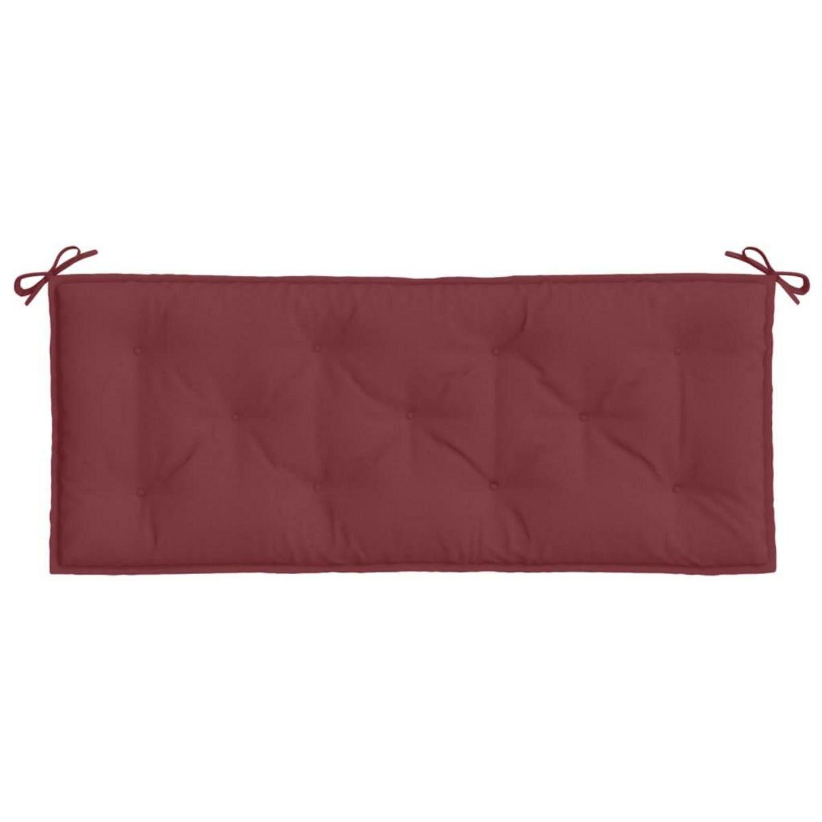 VIDAXL Coussin de banc de jardin rouge bordeaux melange tissu