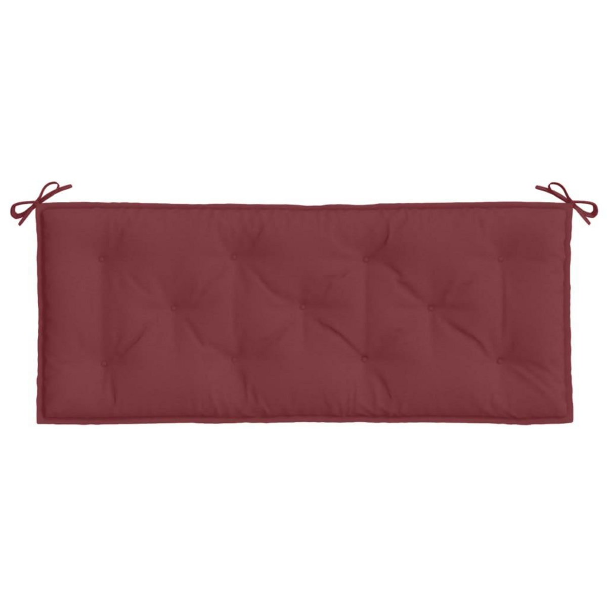 VIDAXL Coussin de banc de jardin rouge bordeaux melange tissu