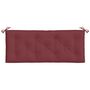 Voir la diapositive 4 : VIDAXL Coussin de banc de jardin rouge bordeaux melange tissu