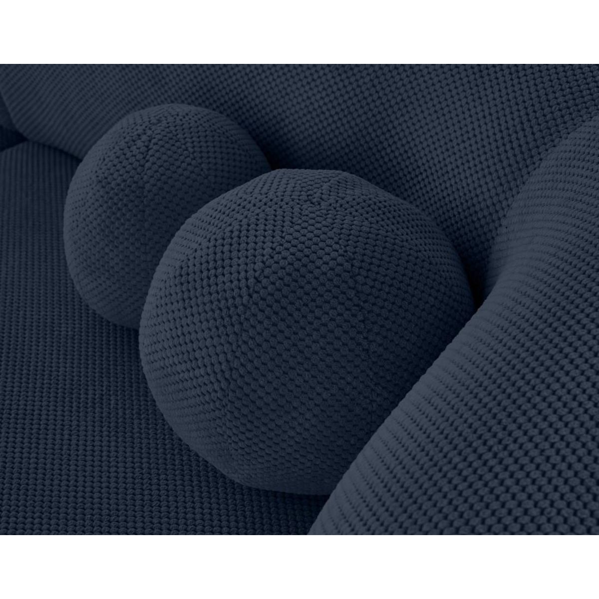 LISA DESIGN Charles - canapé droit 3 places en velours texturé