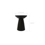 Voir la diapositive 4 : MAISON PAVANE Table d'appoint noire en bois de suar D40 cm-Lowa