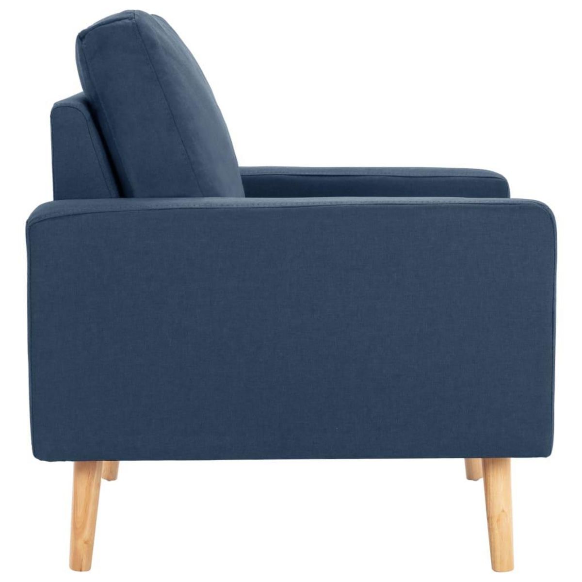 VIDAXL Fauteuil bleu tissu