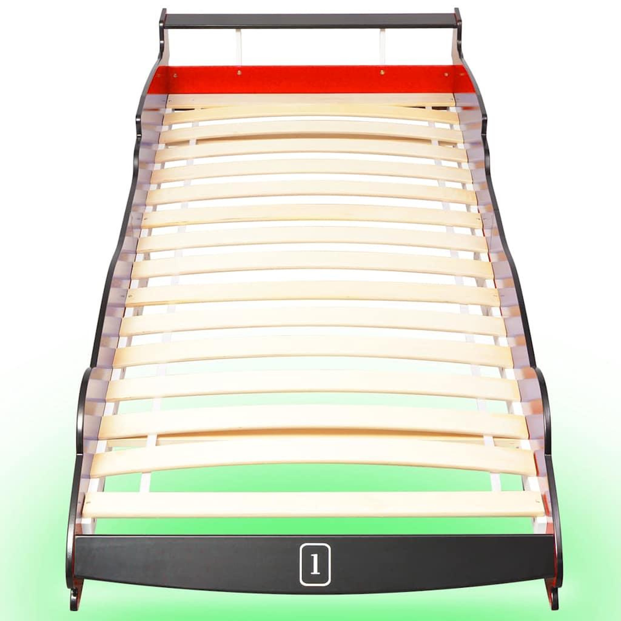 Voir la diapositive 4 : VIDAXL Lit voiture de course pour enfants avec LED 90 x 200 cm Rouge