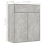 Voir la diapositive 6 : VIDAXL Buffet Gris beton 60x30x75 cm Bois d'ingenierie