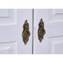 Voir la diapositive 7 : Armoire rustique en pin massif 2 portes  2 tiroirs L104cm BASTIAN
