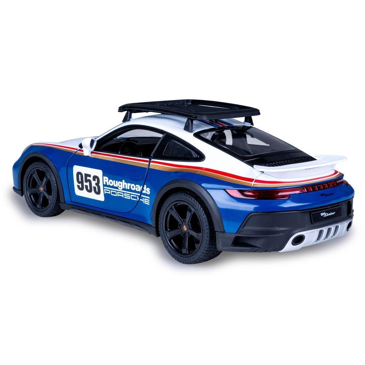 Jamara Voiture télécommandée Porsche 911 Dakar Performance 1:14 bleu 2,4GHz Porte manuell