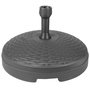 Voir la diapositive 1 : SUNNYDAYS Pied de parasol à remplir effet rotin - 20 litres - Gris