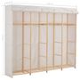 Voir la diapositive 6 : VIDAXL Garde-robe Blanc 200 x 40 x 170 cm Tissu