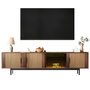 Voir la diapositive 1 : MERAX Meuble tv naturel 200 cm led mdf