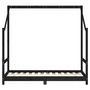 Voir la diapositive 4 : VIDAXL Cadre de lit pour enfant noir 80x160 cm bois de pin massif