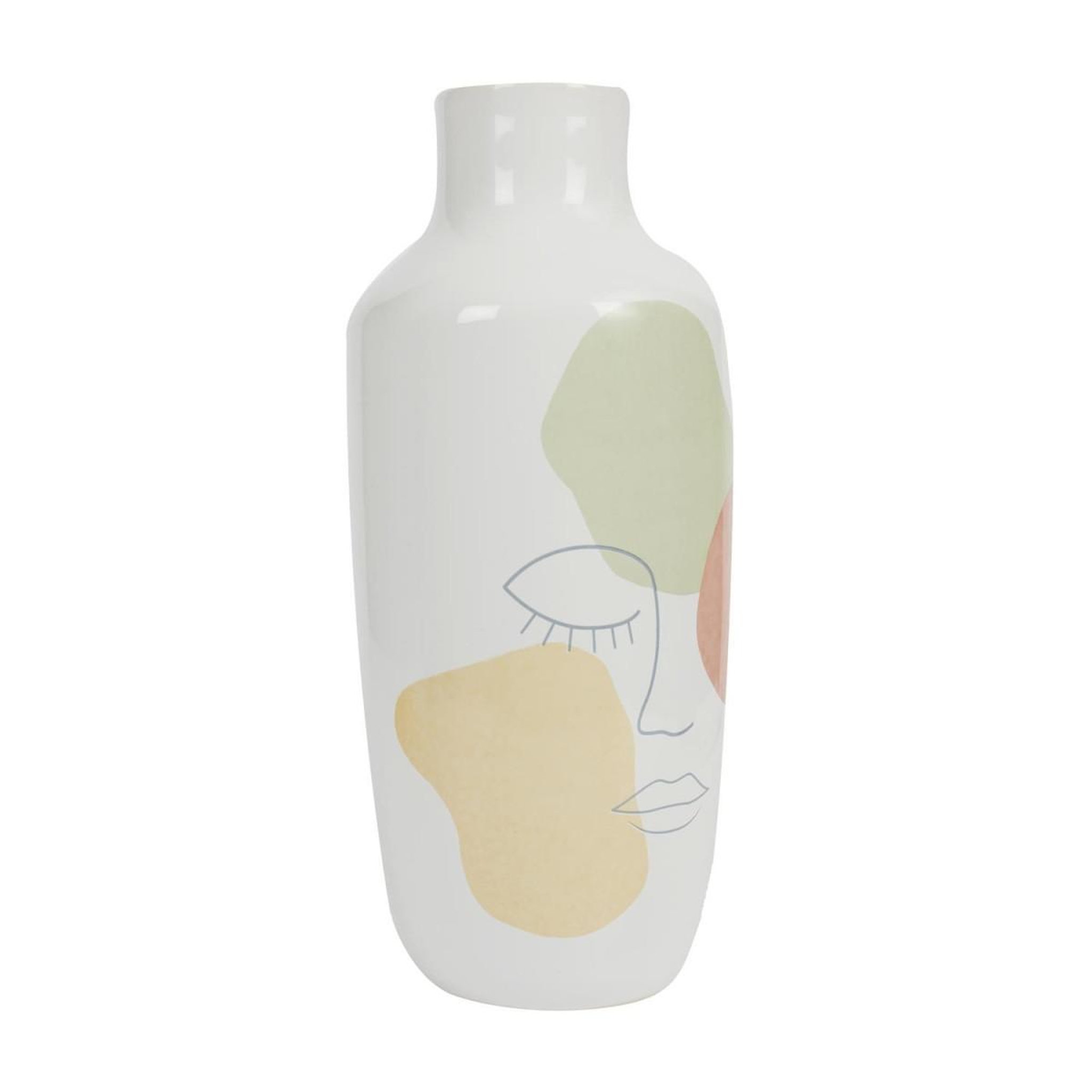 Voir la diapositive 2 : The Home Deco Factory Vase Déco en Céramique  Poésie  29cm Blanc