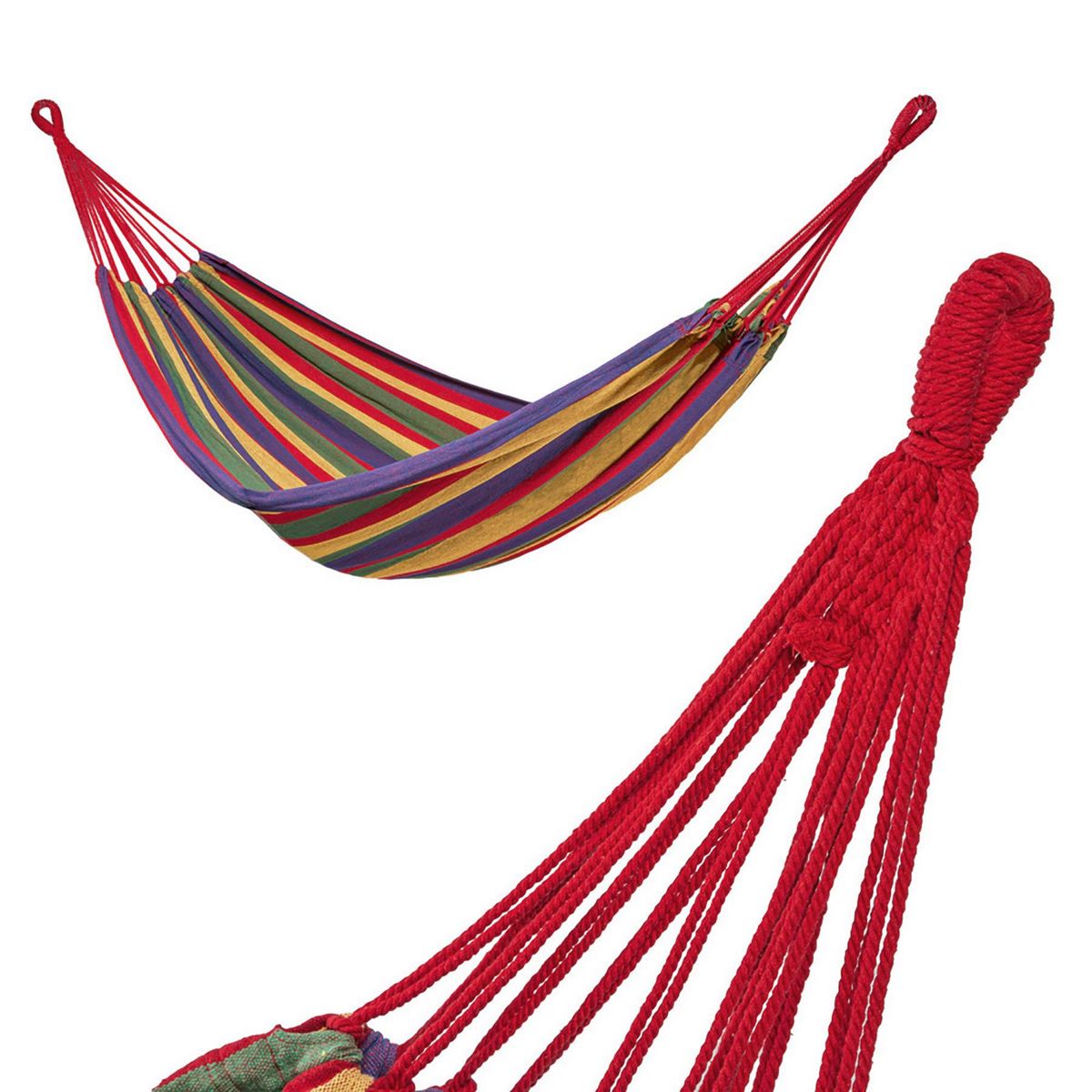 tectake Hamac avec sac de transport multicolore