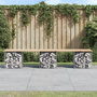 Voir la diapositive 1 : VIDAXL Banc de jardin design de gabion 203x44x42 cm bois massif de pin