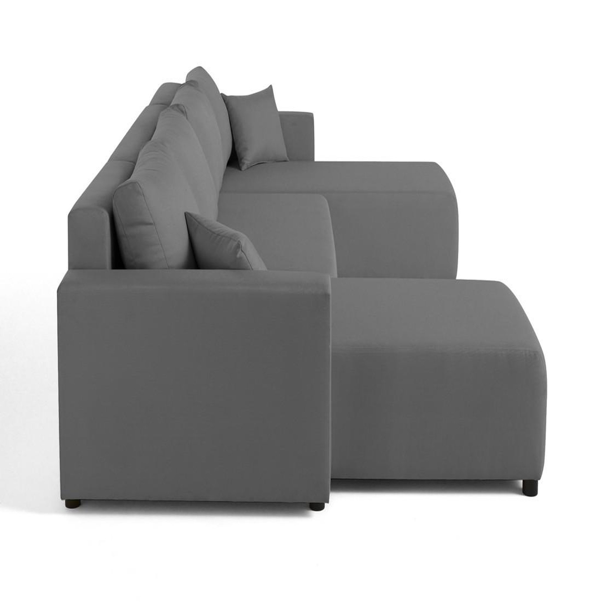 Voir la diapositive 6 : BEST MOBILIER Regala - canapé panoramique - 7 places - convertible avec coffre - en tissu