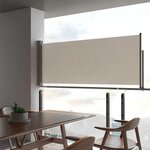 VIDAXL Auvent lateral retractable de patio 100 x 300 cm Blanc casse
