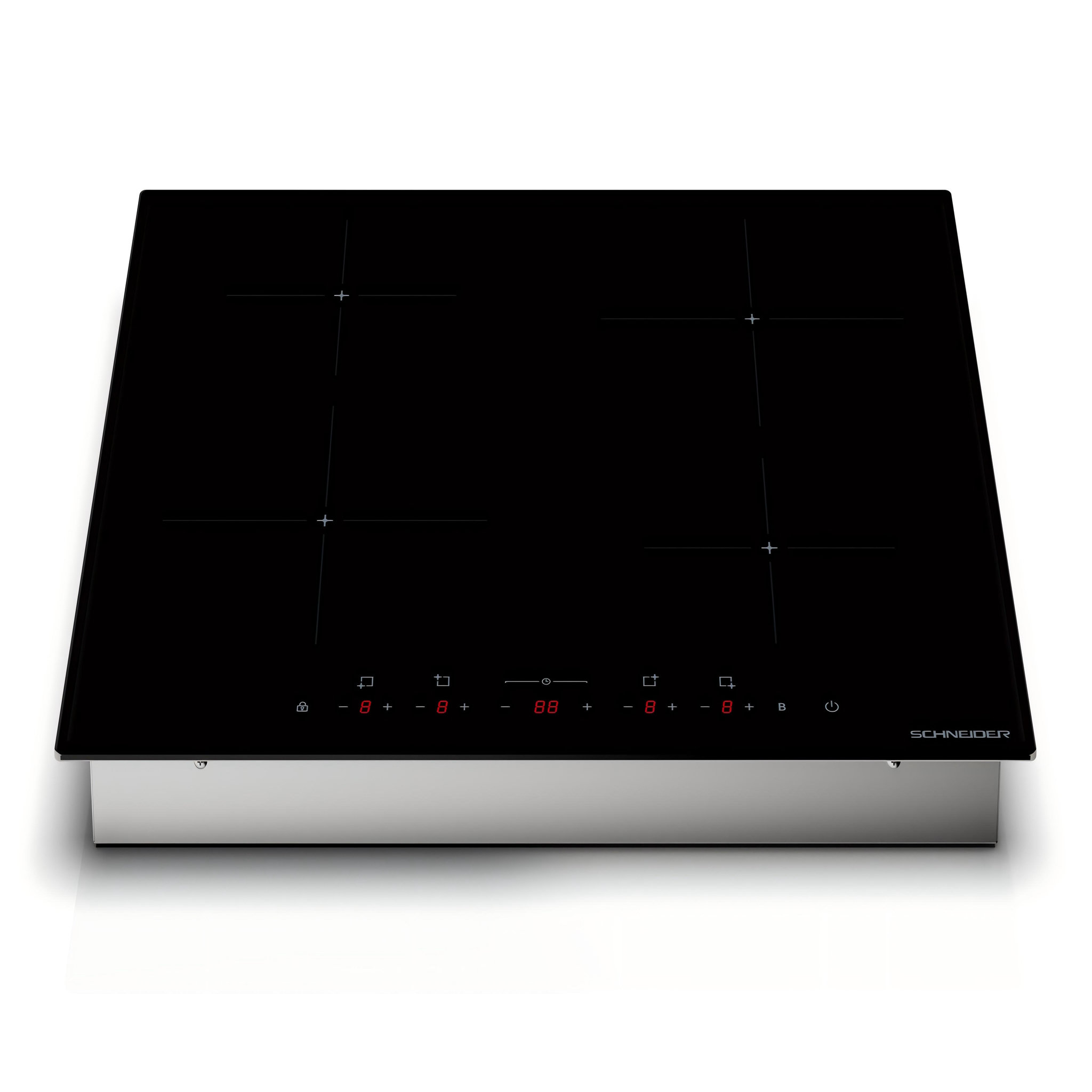 Voir la diapositive 4 : SCHNEIDER Table induction 4 feux Noir - SCTI604BS