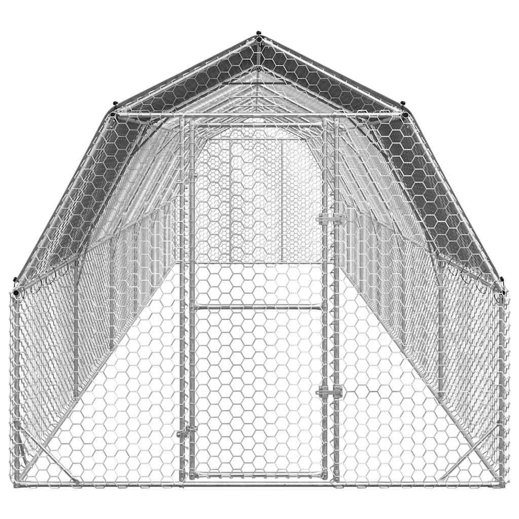 Voir la diapositive 3 : VIDAXL Poulailler avec toit 2,5x12x2,25 m acier galvanise