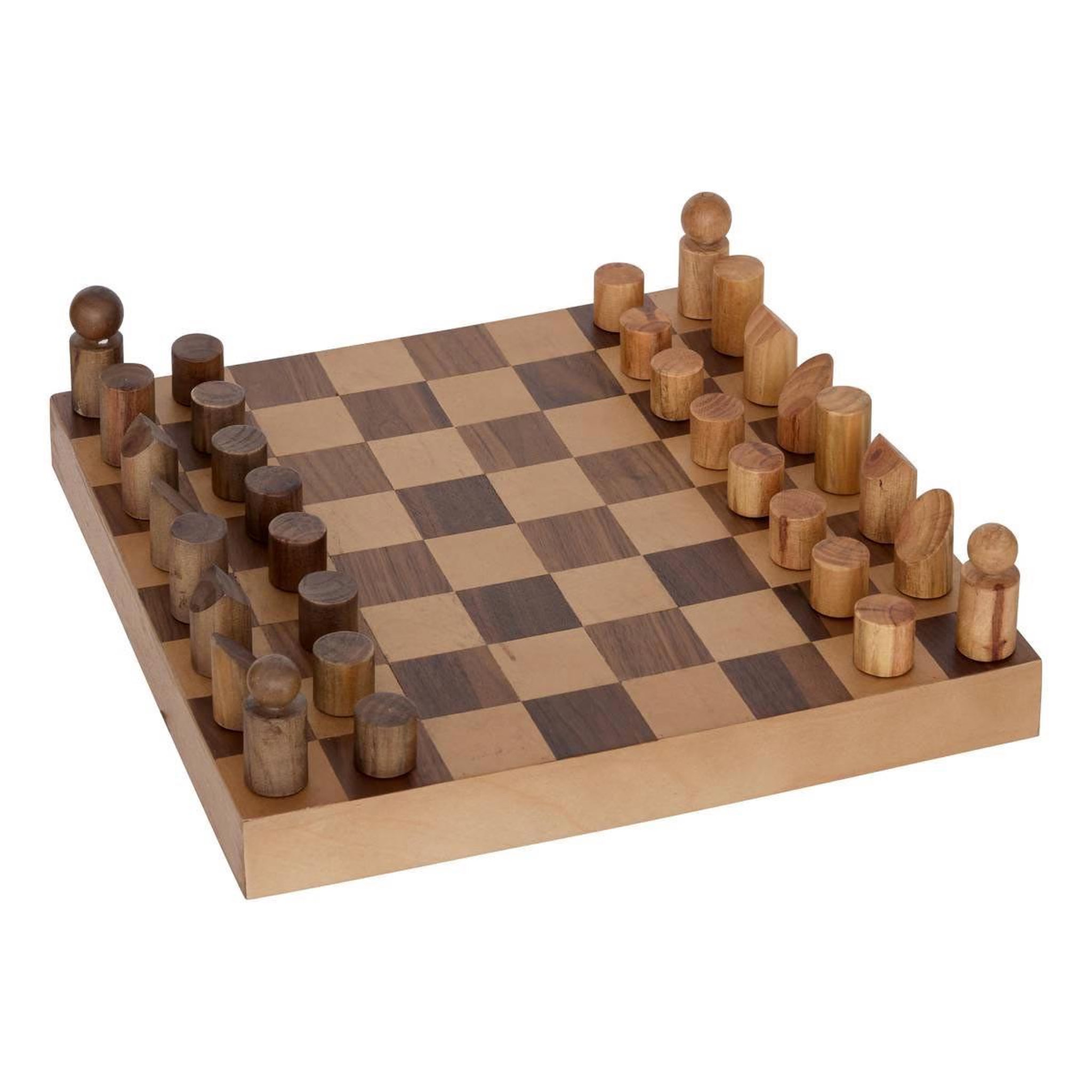 ATMOSPHERA Jeu d'échecs en bois  micka  40cm marron