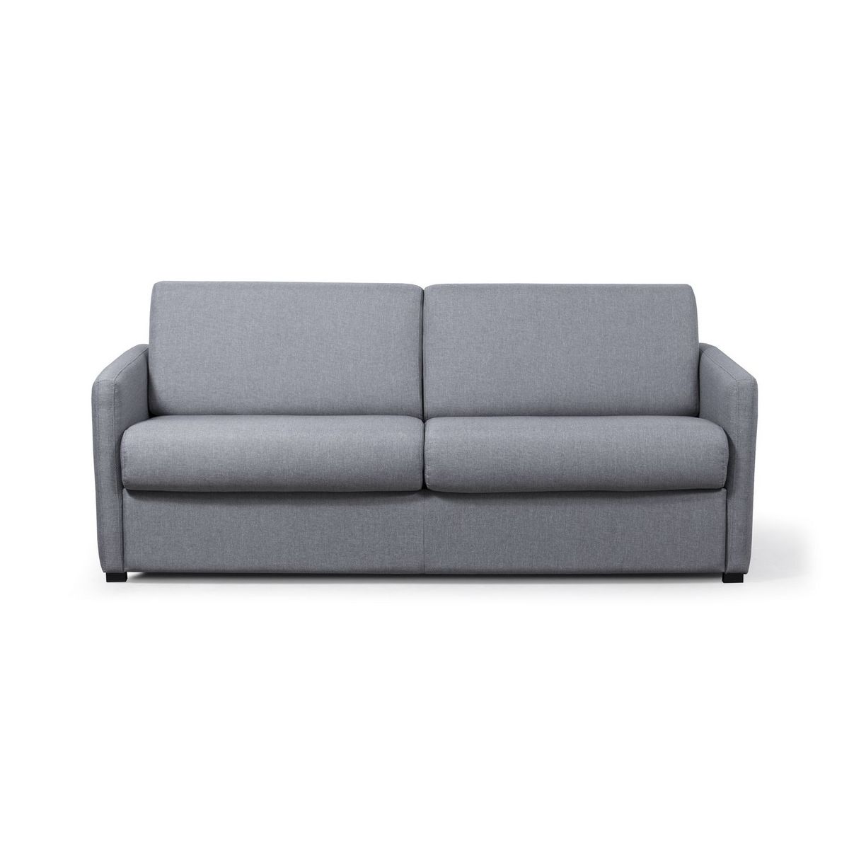 Canapé droit convertible système couchage express 3 places en tissu Gris clair ALICE