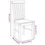 Voir la diapositive 6 : VIDAXL Chaises a manger 2 pcs blanc bois massif caoutchouc