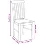 Voir la diapositive 6 : VIDAXL Chaises a manger 2 pcs blanc bois massif caoutchouc