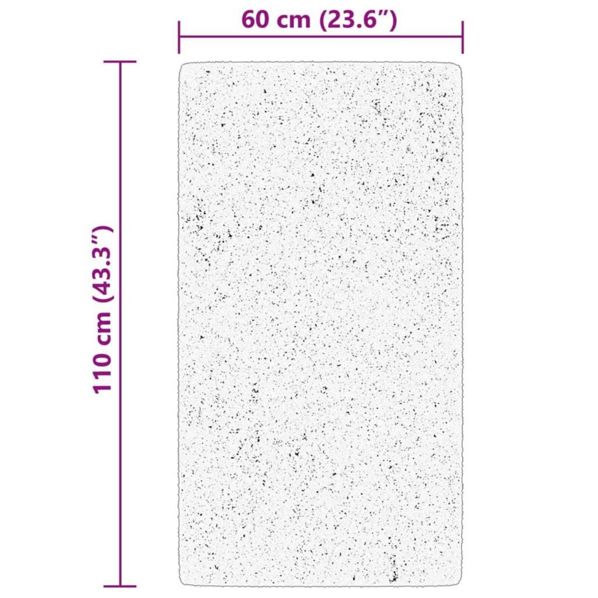 VIDAXL Tapis HUARTE a poils courts doux et lavable creme 60x110 cm