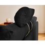 Voir la diapositive 2 : BEST MOBILIER Barrie - canapé d'angle réversible 4 places avec têtière amovible en tissu