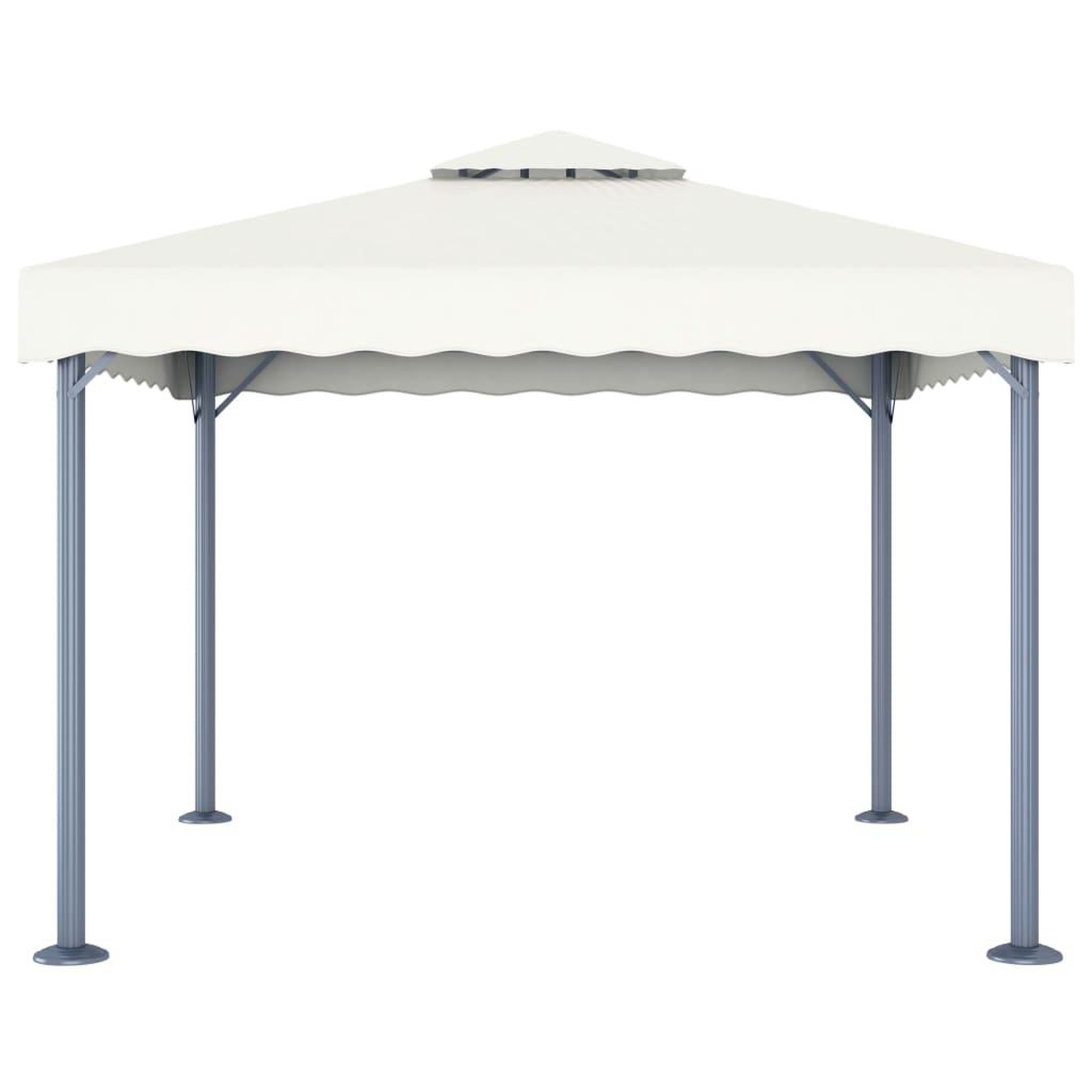 Voir la diapositive 2 : VIDAXL Tonnelle 300x300 cm Creme Aluminium
