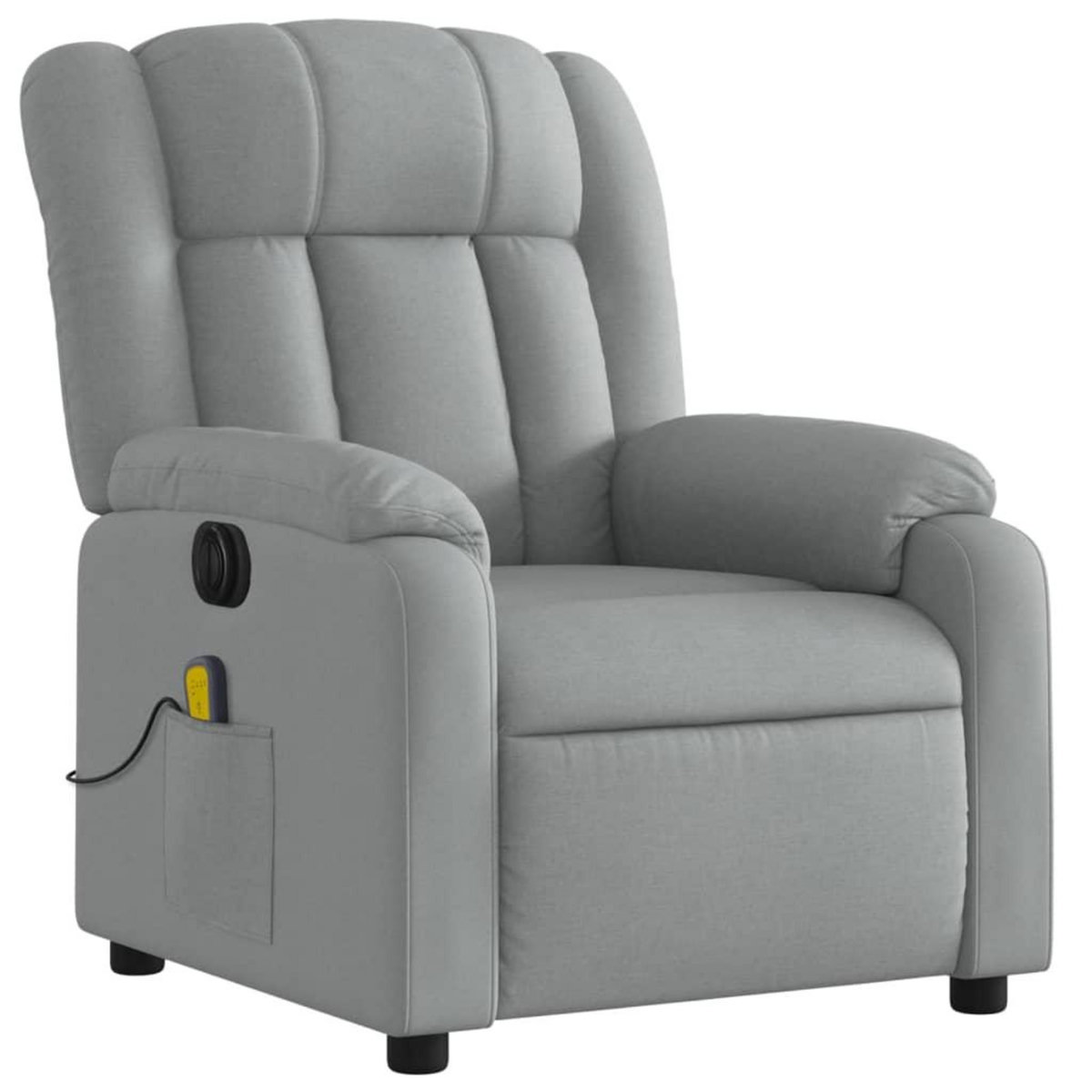 VIDAXL Fauteuil de massage inclinable electrique gris clair tissu