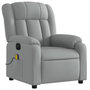 Voir la diapositive 3 : VIDAXL Fauteuil de massage inclinable electrique gris clair tissu
