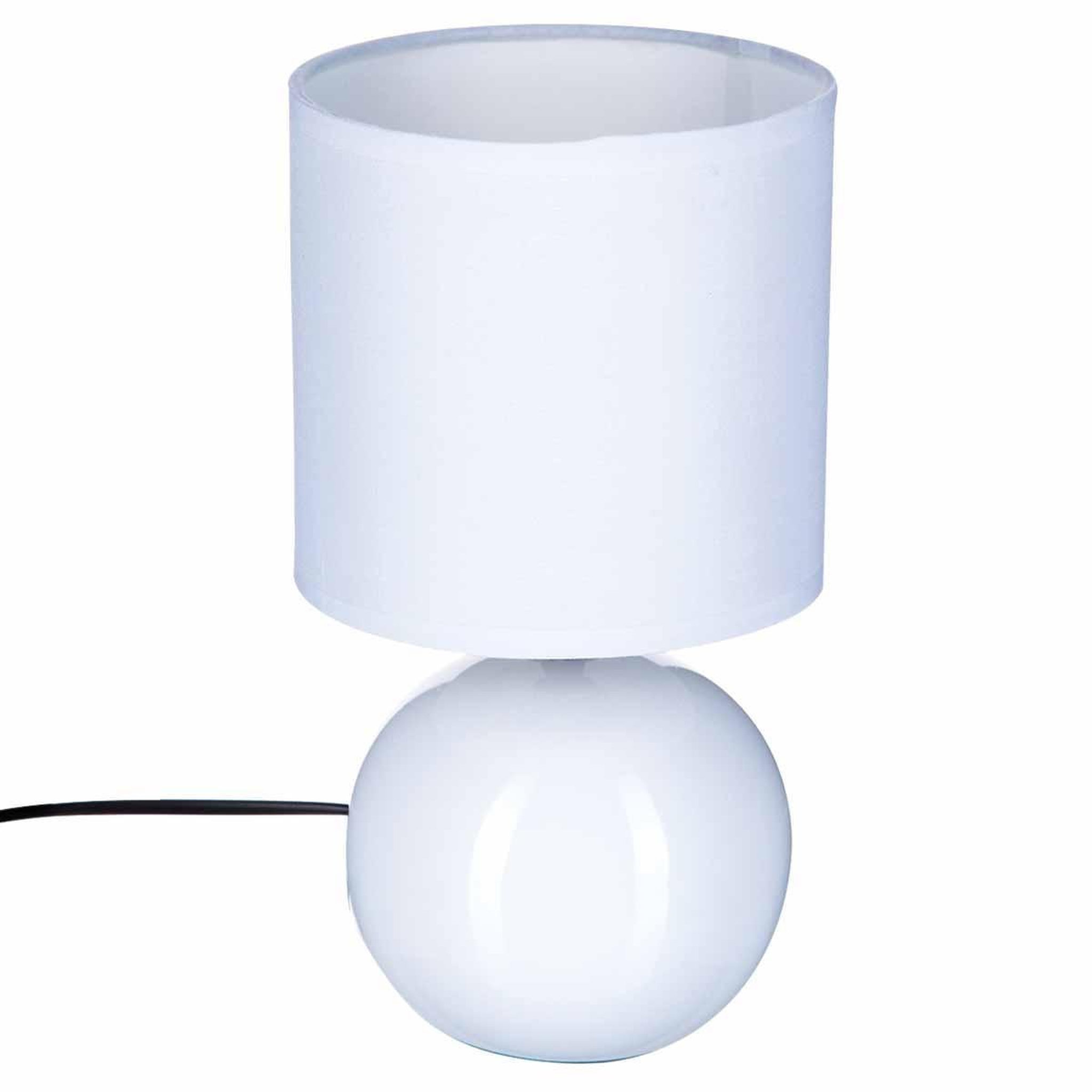 ATMOSPHERA Lampe à poser céramique  boule  24cm blanc