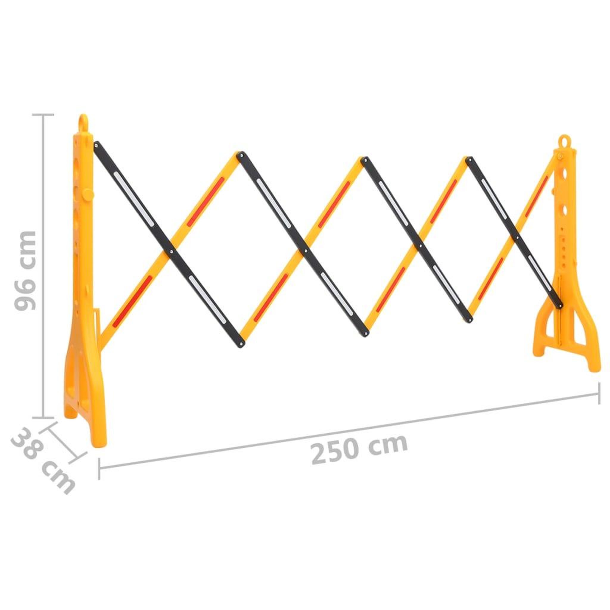 Voir la diapositive 6 : VIDAXL Barriere de circulation pliable Jaune et noir 250x38x96 cm